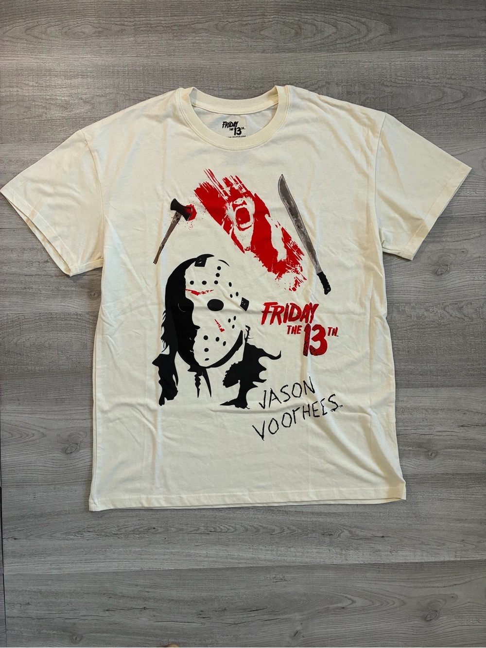 Friday the 13th Jason Voorhees Graphic Short Sleeve Tee - White